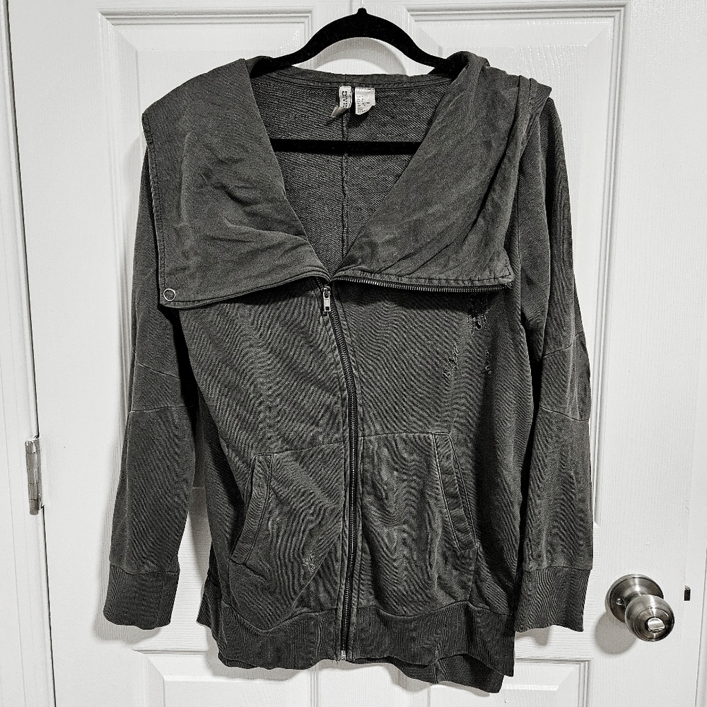 Distressed Zip-up Jacket